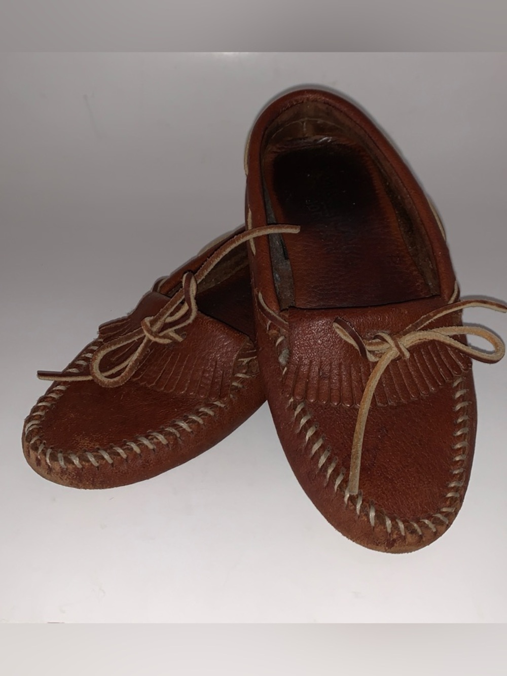 Minnetonka Brown Leather Moccasins•Women’s 5W•GUC!